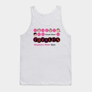 Razzles Raspberry Flavor Gum - First a Candy, then a Gum !!! Distressed - Vintage Style Tank Top